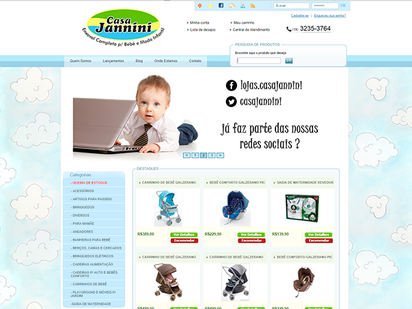 E-commerce de Enxovais e Moda Infantil - Casa Jannini